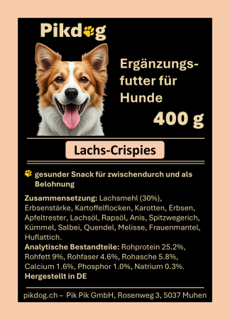 Pik Dog Crispies Lachs 400 g