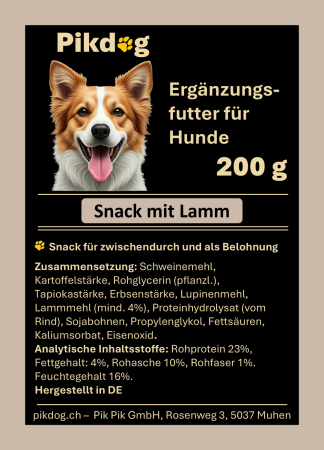 Pik Dog Snack Lamm 200 g