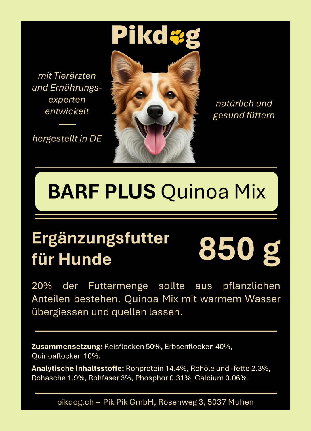 Pik Dog Barf Quinoa Mix 850 g