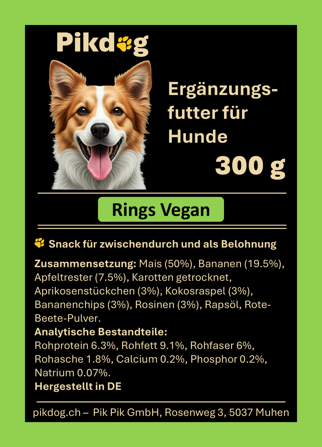 Pik Dog Rings Vegan 300 g