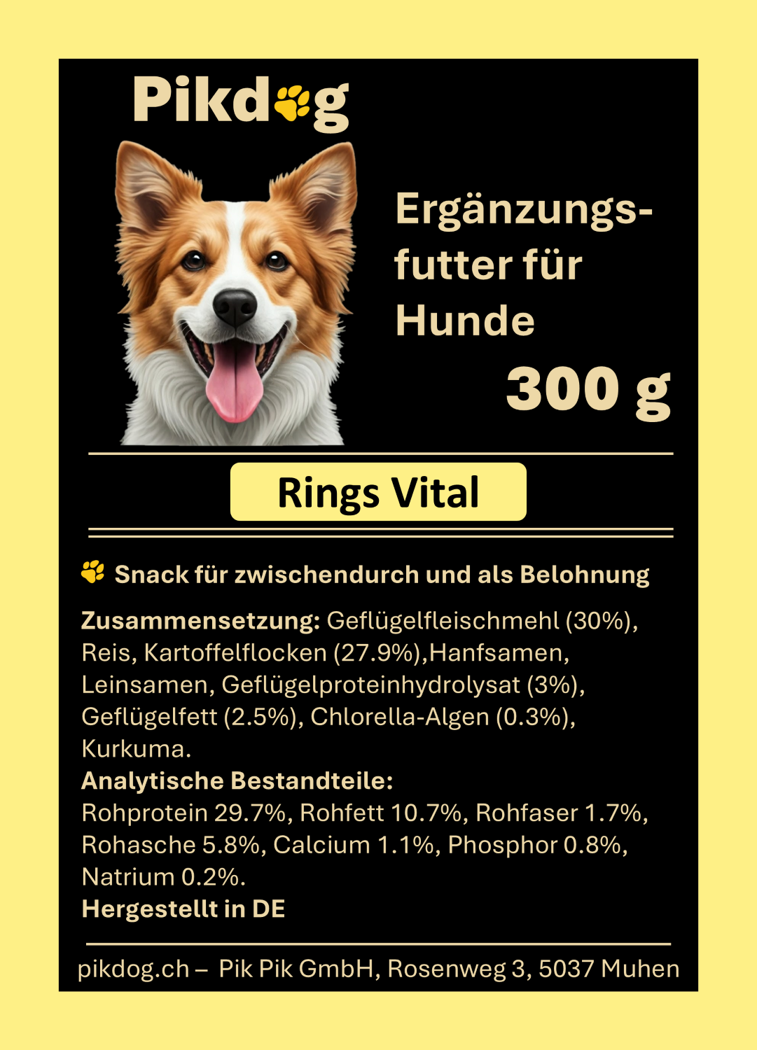 Pik Dog Rings Vital 300 g