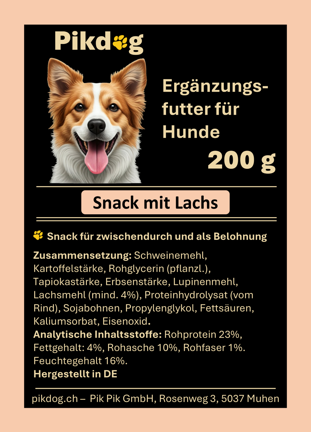 Pik Dog Snack Lachs 200 g