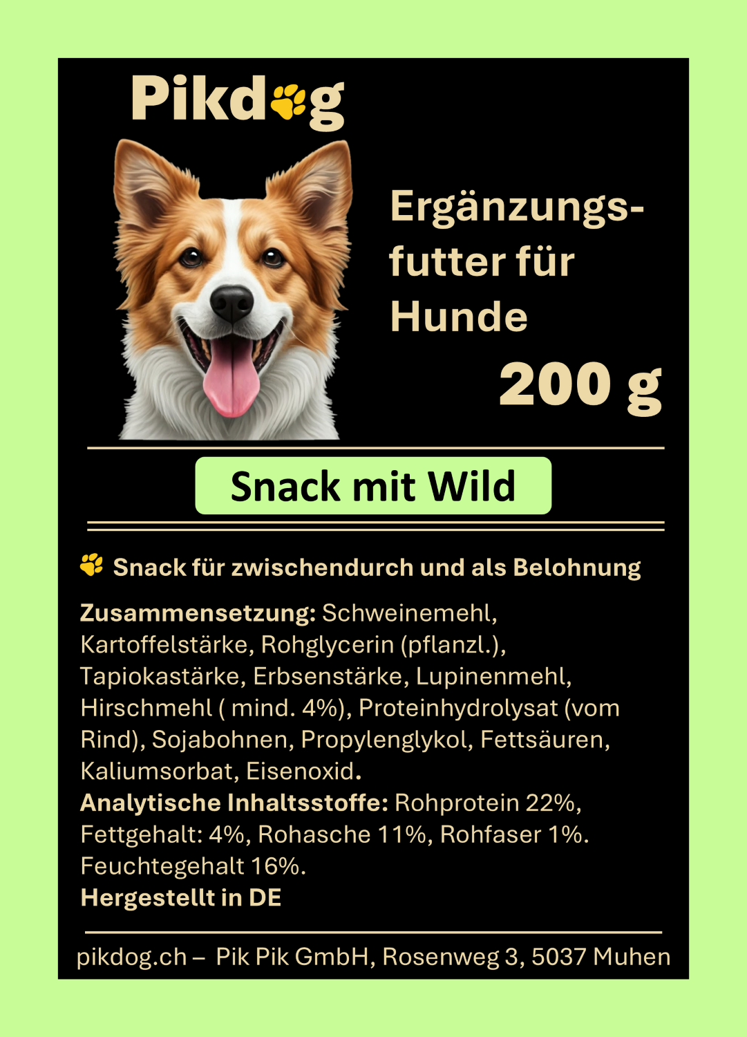 Pik Dog Snack Wild 200 g